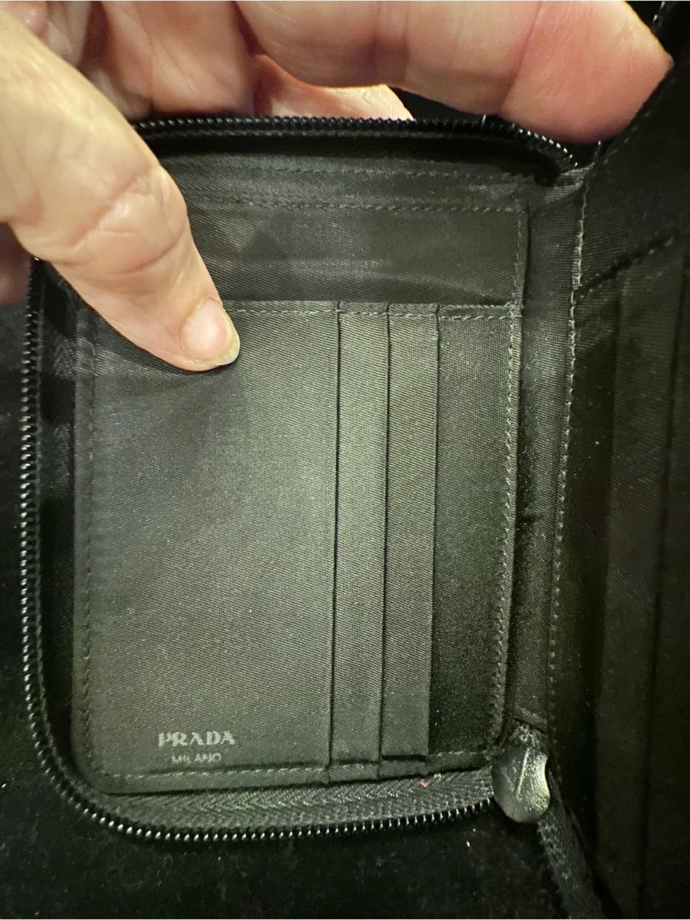 Prada #242 Tessuto Nylon Agenda Cover/ Travel Organizer Wallet Vintage